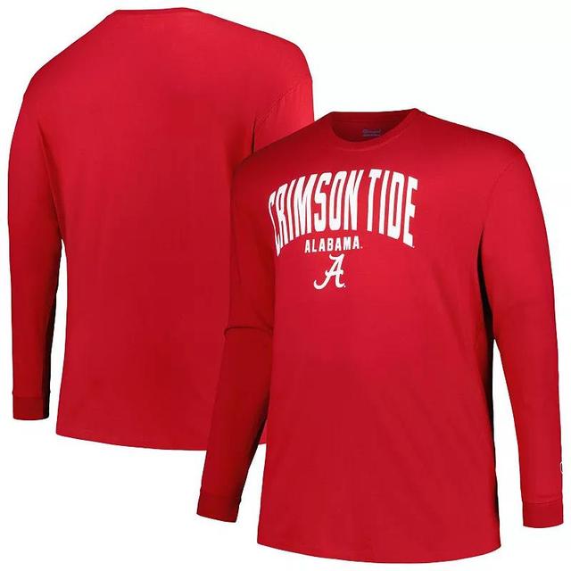 Mens Champion Crimson Alabama Crimson Tide Big & Tall Arch Long Sleeve T-Shirt Product Image