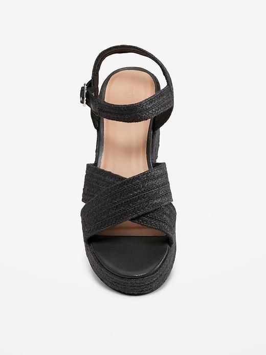 Espadrille Cross-Strap Platform Sandals Product Image