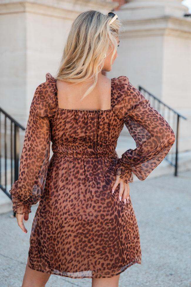 Tell Me The Truth V-Neck Leopard Print Dress FINAL SALE Product Image