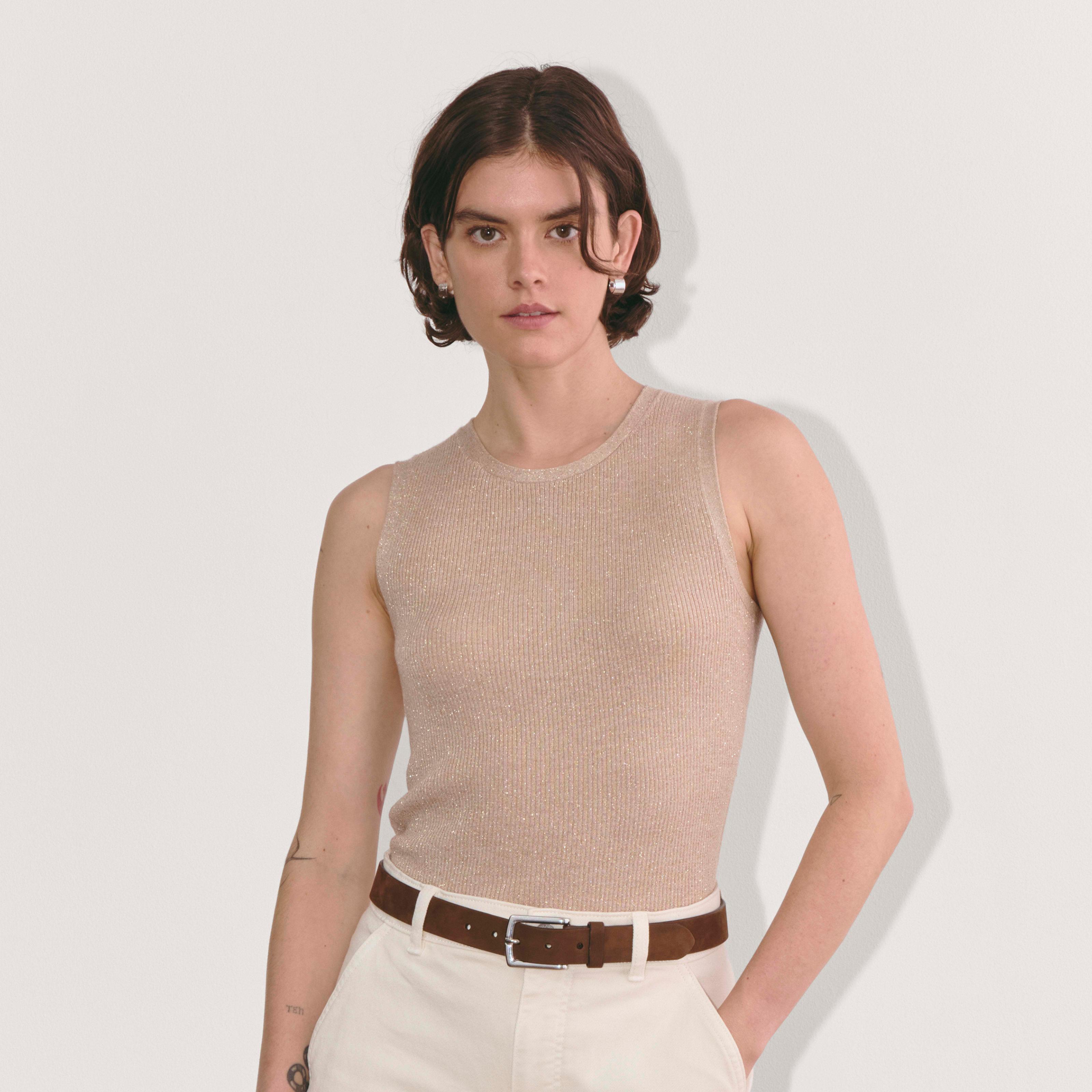 The Tank in Lurex Merino Product Image