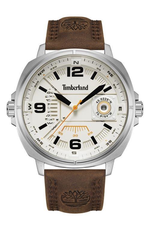 Timberland Breakheart Leather Strap Watch, 47mm Product Image