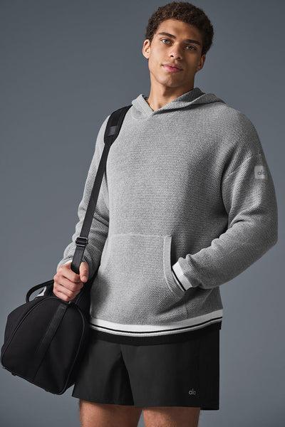 Sports Club Sweater Knit Hoodie - Athletic Heather Grey Product Image