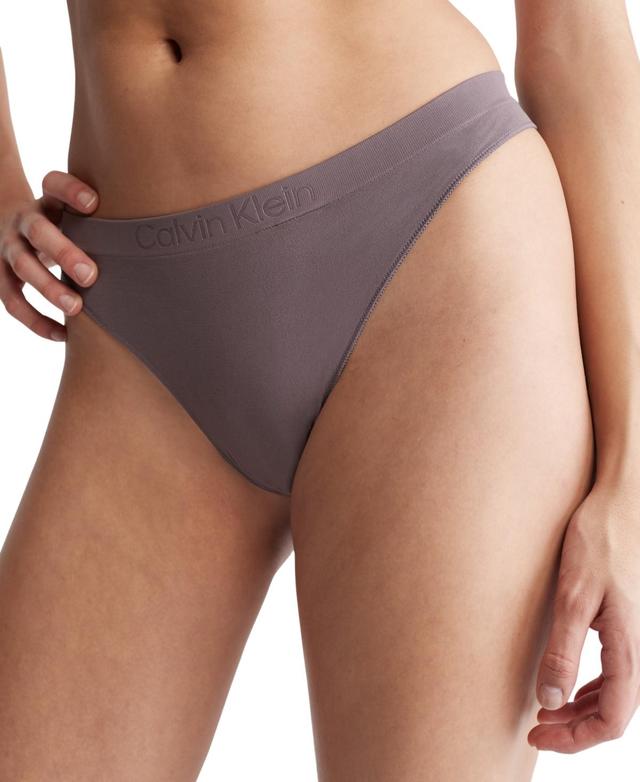 Calvin Klein Womens Bonded Flex Thong - Blue - M Product Image