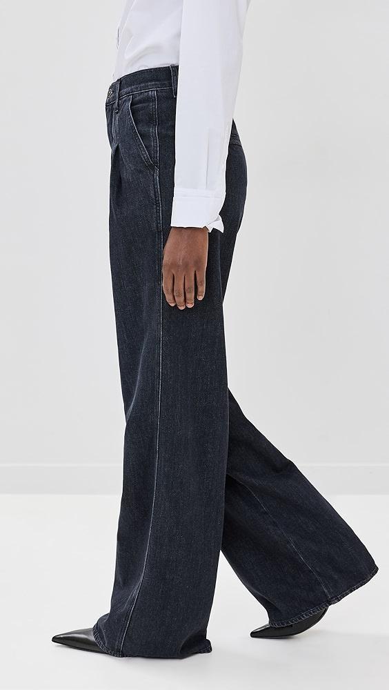 Veronica Beard Jean Mia Pleated Wide Leg Jeans | Shopbop Product Image