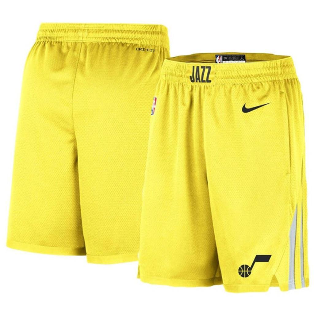 Utah Jazz Icon Edition  Men's Dri-fit Nba Swingman Shorts In Yellow Product Image