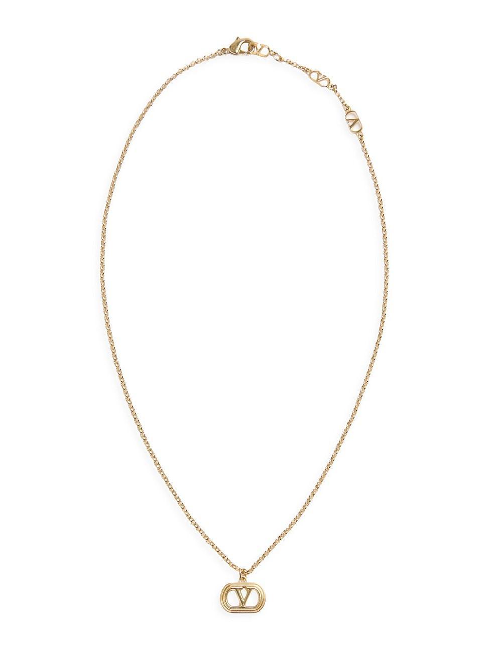 Womens Oval Metal Necklace Product Image