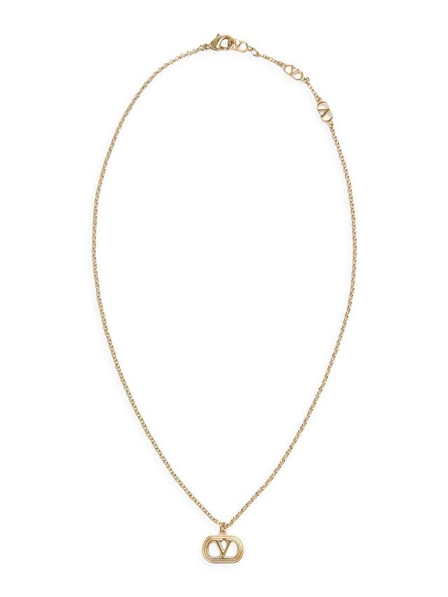 Womens Oval Metal Necklace Product Image