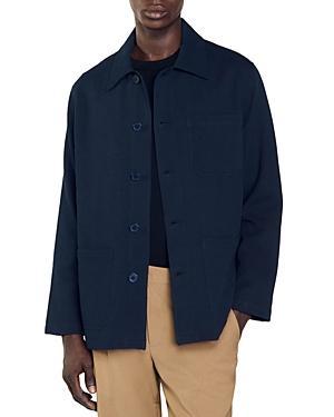 Sandro Twill Solid Worker Jacket Product Image