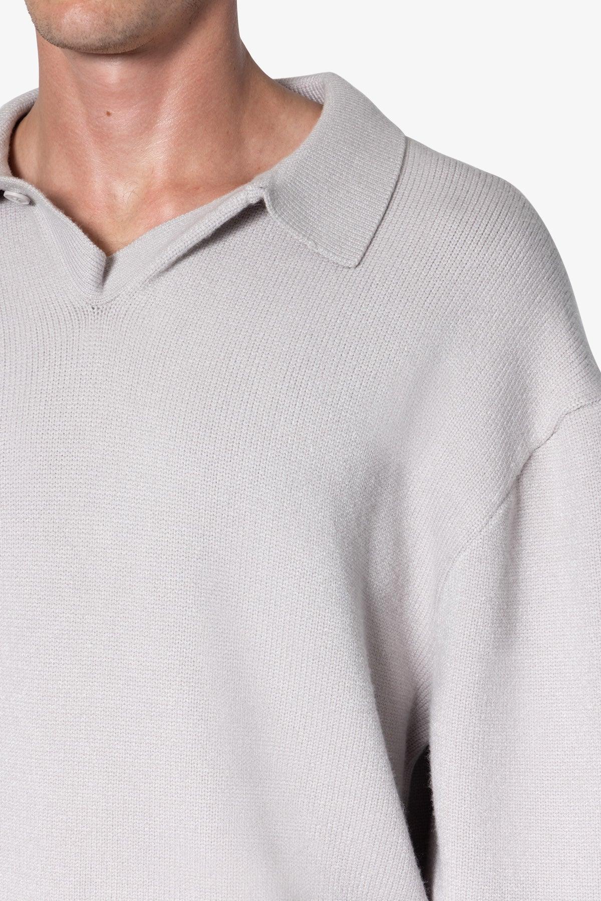 Collared Sweater - Light Grey Product Image