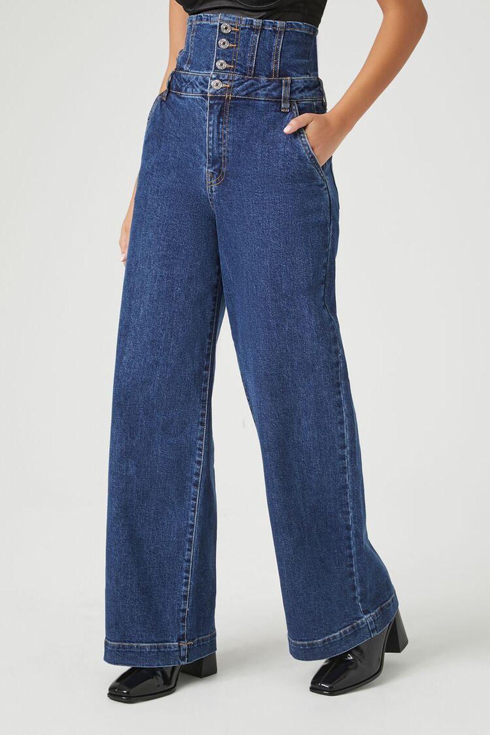 Ultra High-Rise Wide-Leg Jeans | Forever 21 Product Image