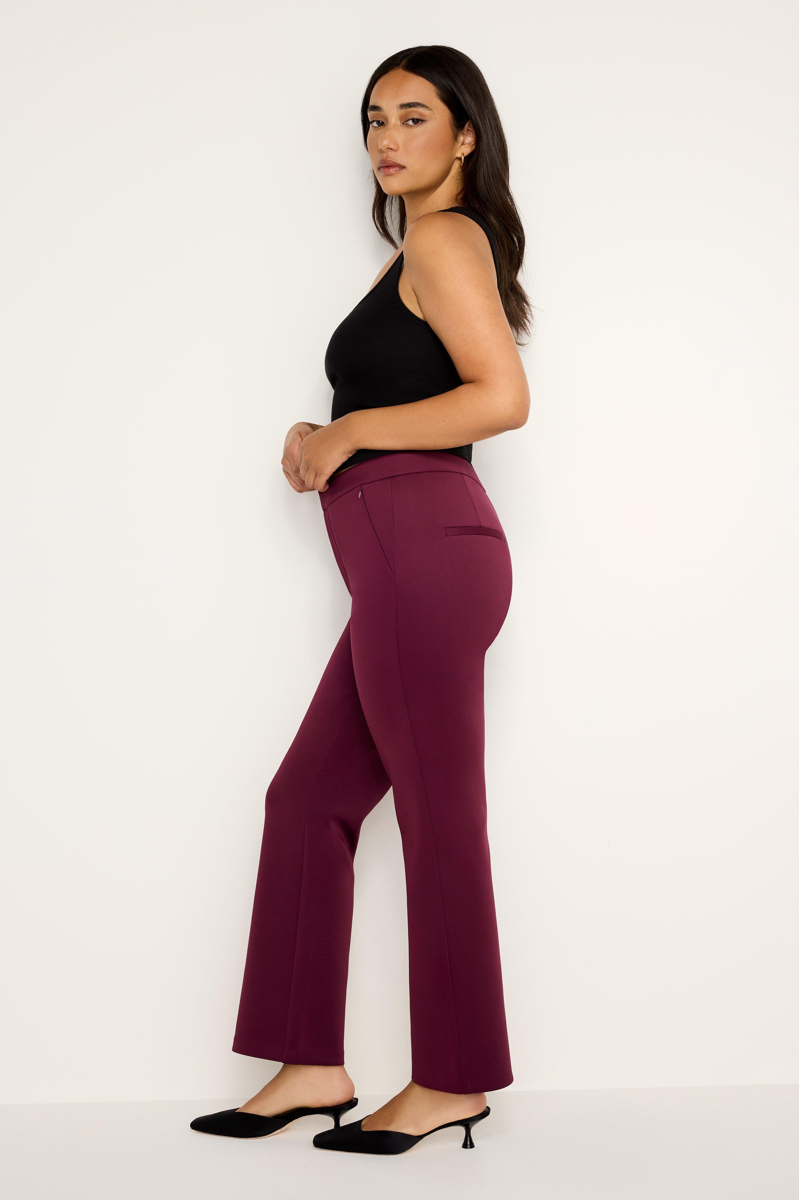 SCUBA CROPPED STRAIGHT TROUSERS | OXBLOOD002 Product Image