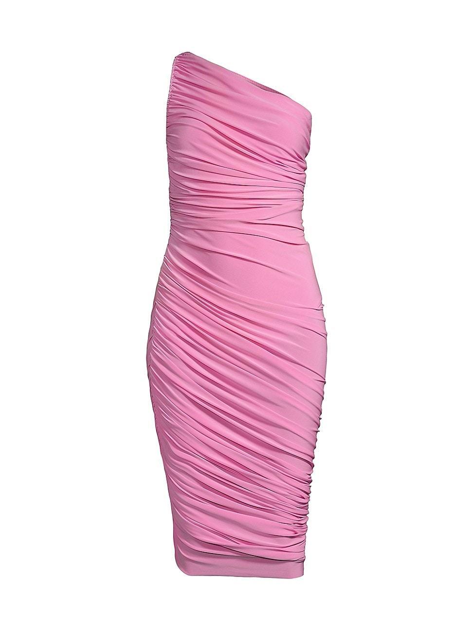 Womens Diana Ruched One-Shoulder Midi-Dress Product Image