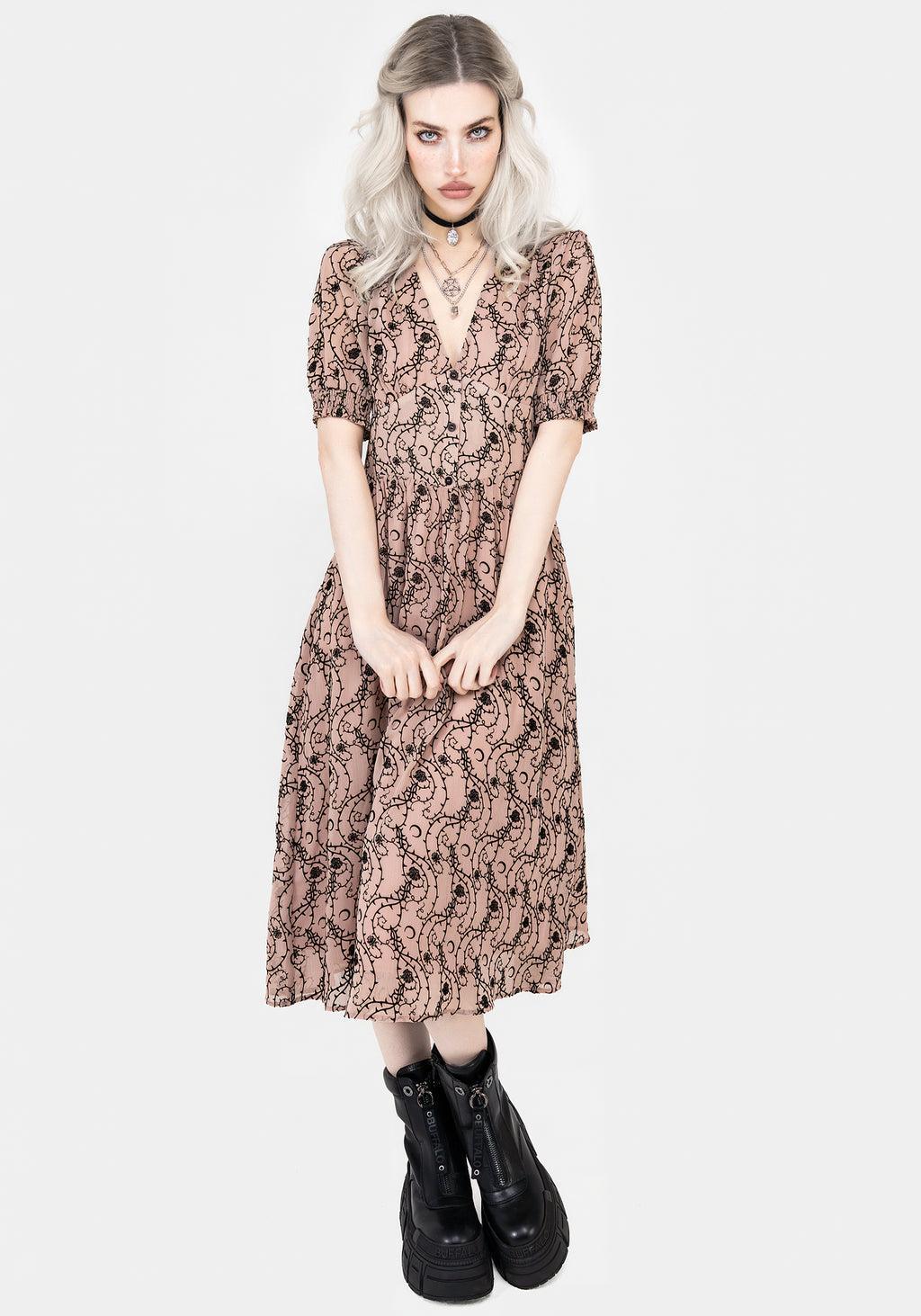 Rosethorn Corset Midi Dress Product Image