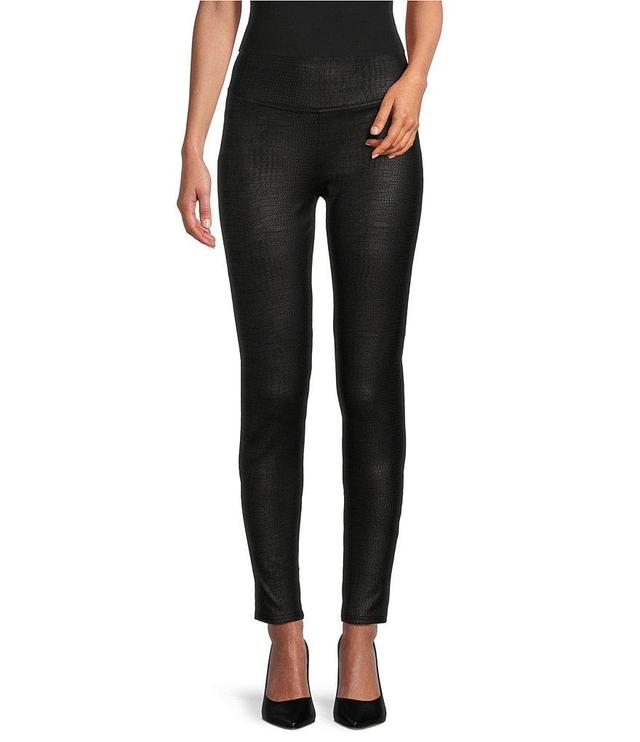 Slim Factor by Investments Ponte Knit Wide Waist Leggings Product Image