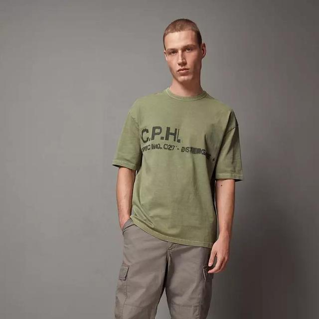 Mens NEXT Graphic T-Shirt Green Product Image