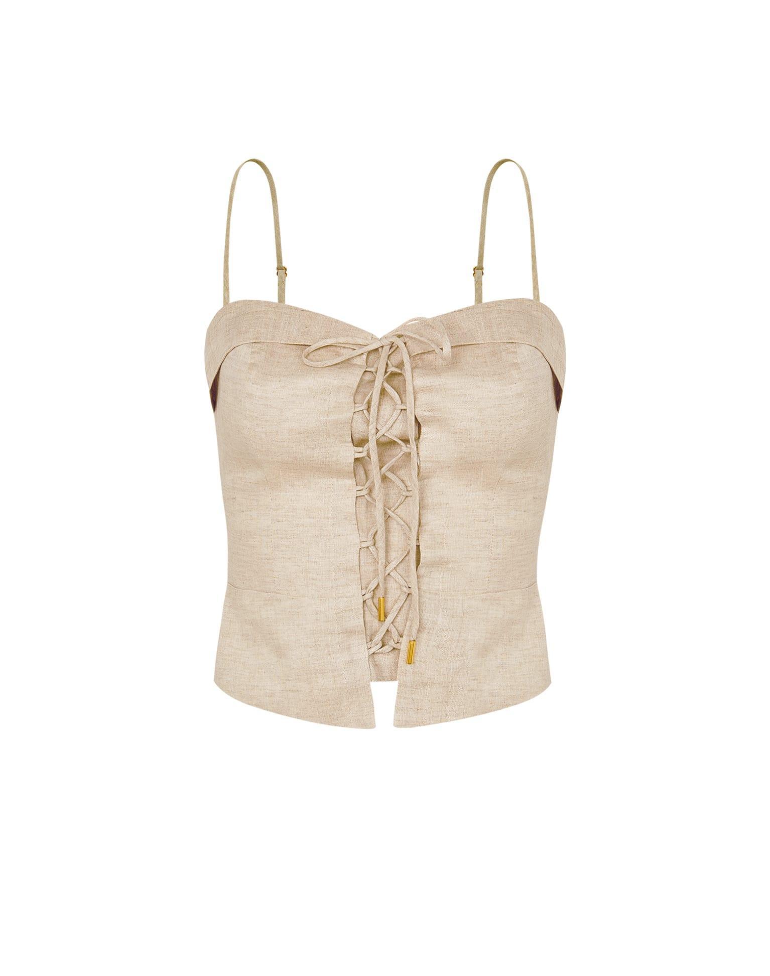 Rubia Sleeveless Top - Natural Product Image