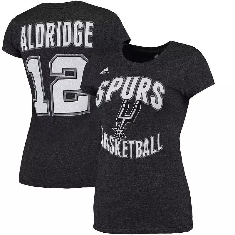 Womens adidas LaMarcus Aldridge San Antonio Spurs Name & Number T-Shirt Product Image