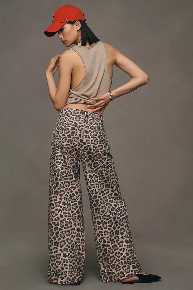 The Leon Double Hem High-Rise Wide-Leg Cuffed Jeans by Pilcro Product Image