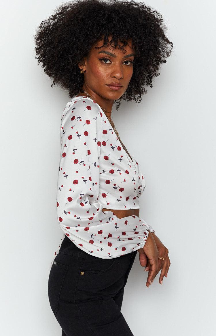 Zippy Wrap Blouse Floral Product Image