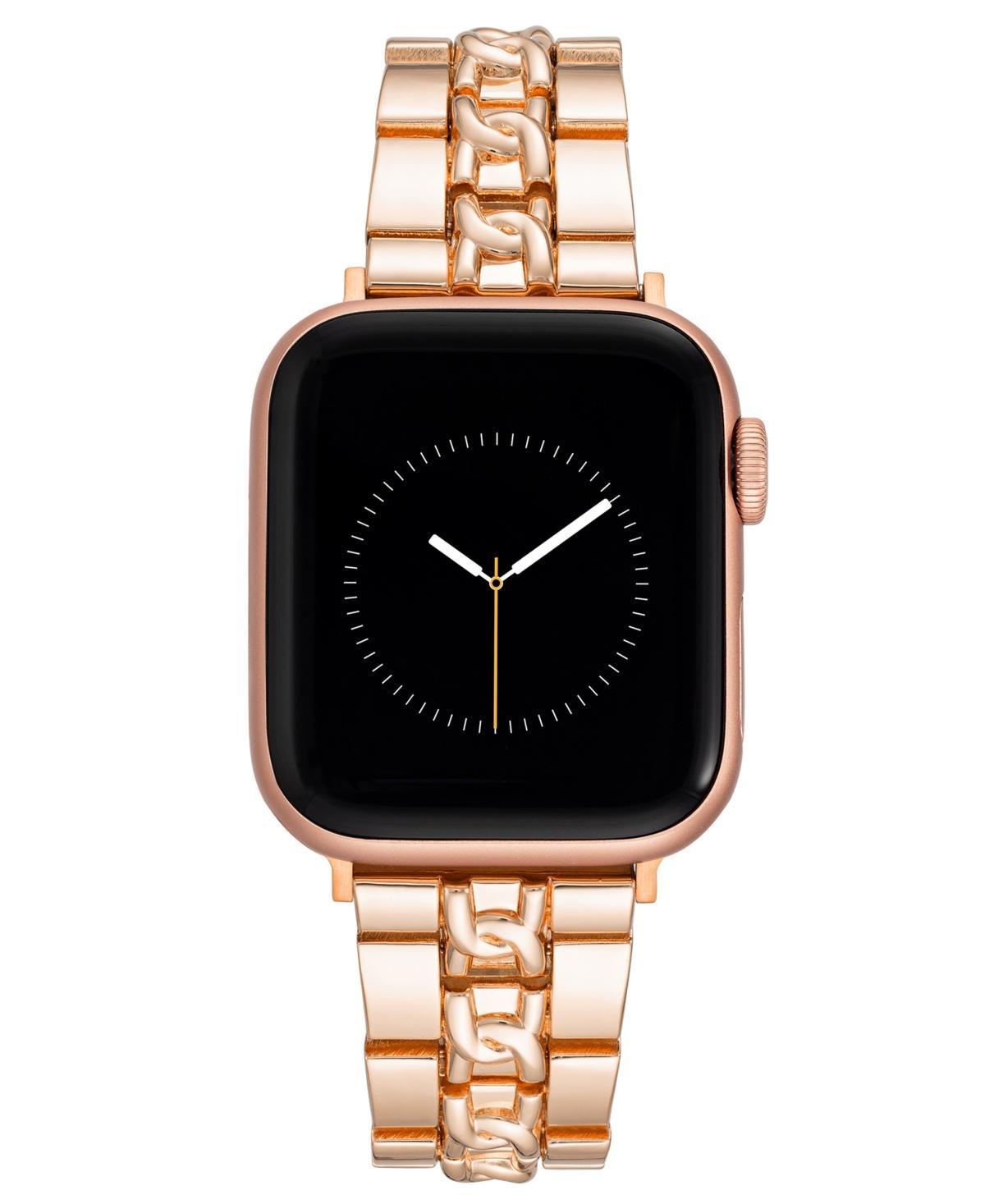 Nine West Womens Rose Gold-Tone Alloy Bracelet Compatible with 38mm, 40mm and 41mm Apple Watch Product Image