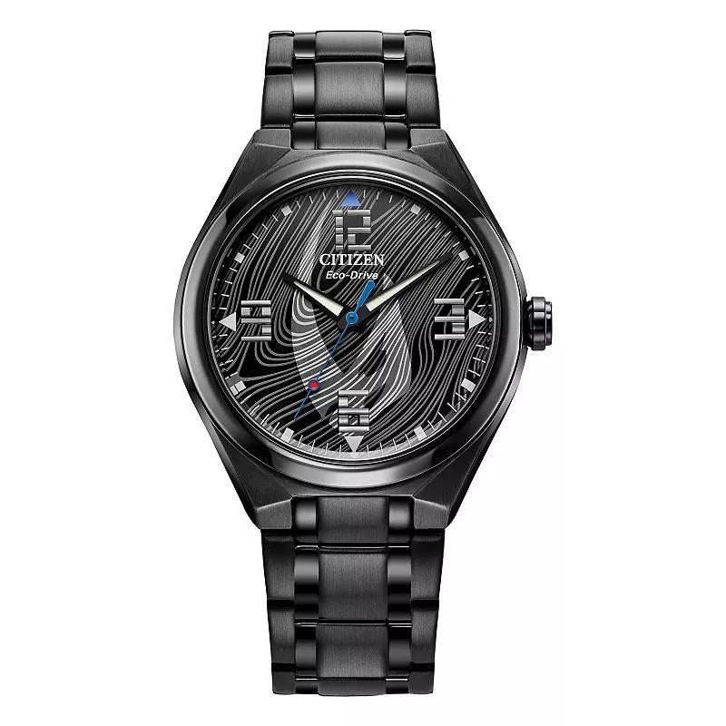 Citizen Mens Star Wars Collection Mandalorian Three Hand Black Stainless Steel Bracelet Watch Product Image