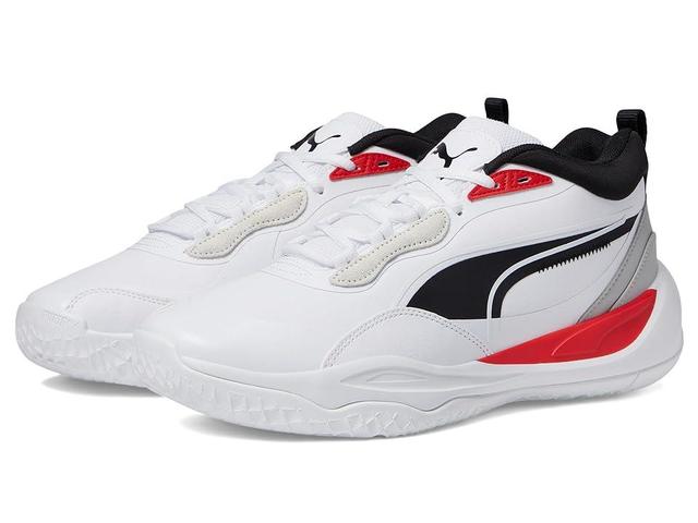 PUMA Playmaker Pro Plus (PUMA White/For All Time Red) Men's Shoes Product Image