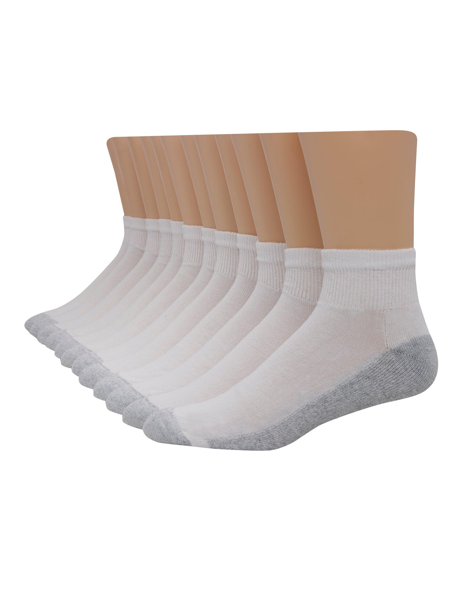 Hanes Double Tough Mens Ankle Socks, Shoe Sizes 6-12, 12-Pairs Black Product Image