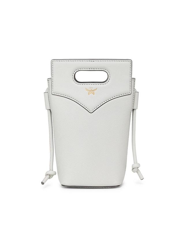 Womens Diamond Leather Flat Pouch Product Image