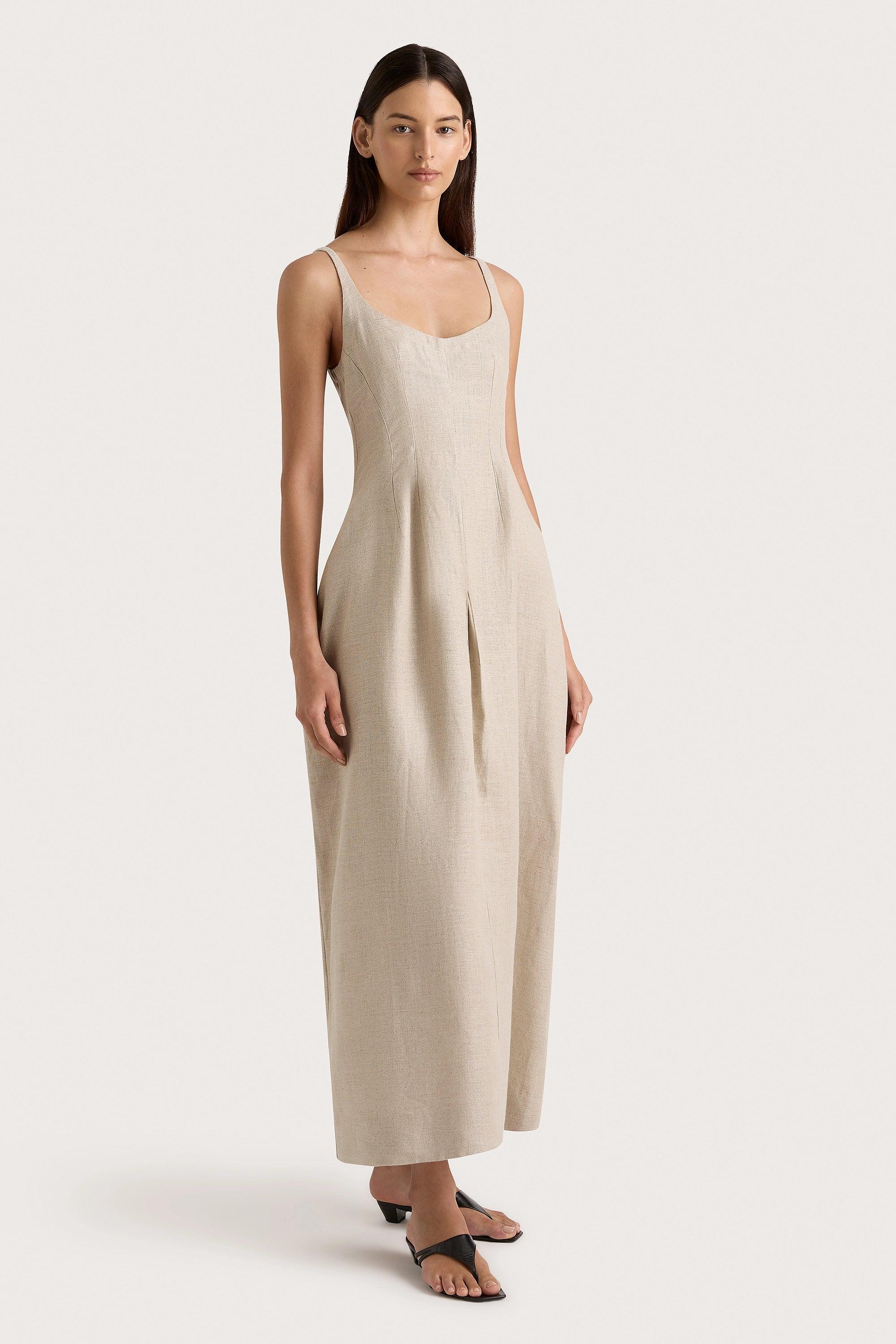 Sanne Midi Dress Oatmeal Product Image