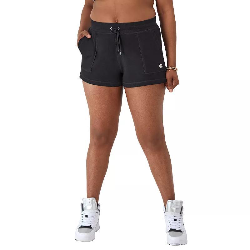 Womens Champion Campus Pique Shorts, C Logo, 2.5 Champagne Frost L Product Image