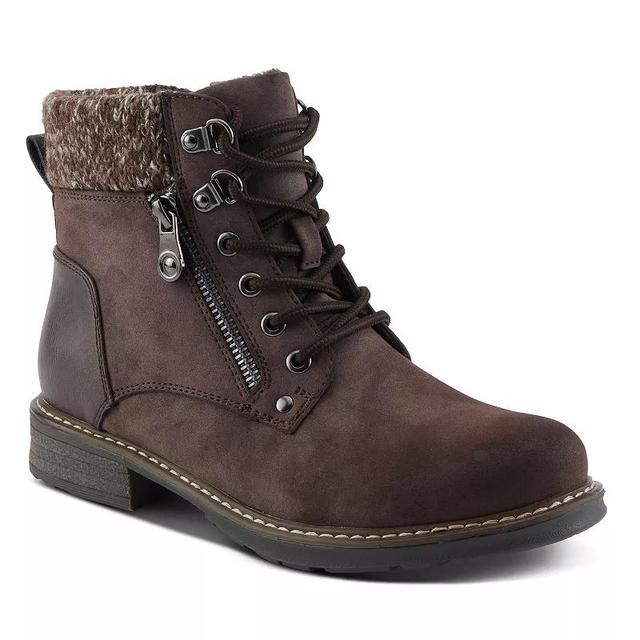 Patrizia Jadelyn Womens Heeled Knit Collar Ankle Boots Brown Brown Product Image