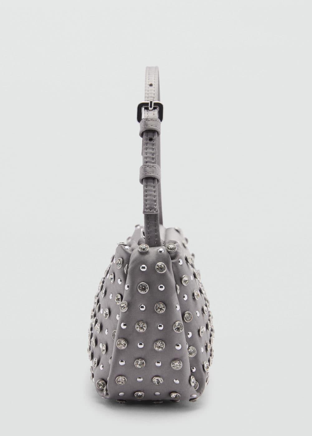 Mango Womens Beaded Shoulder Bag - Light Product Image