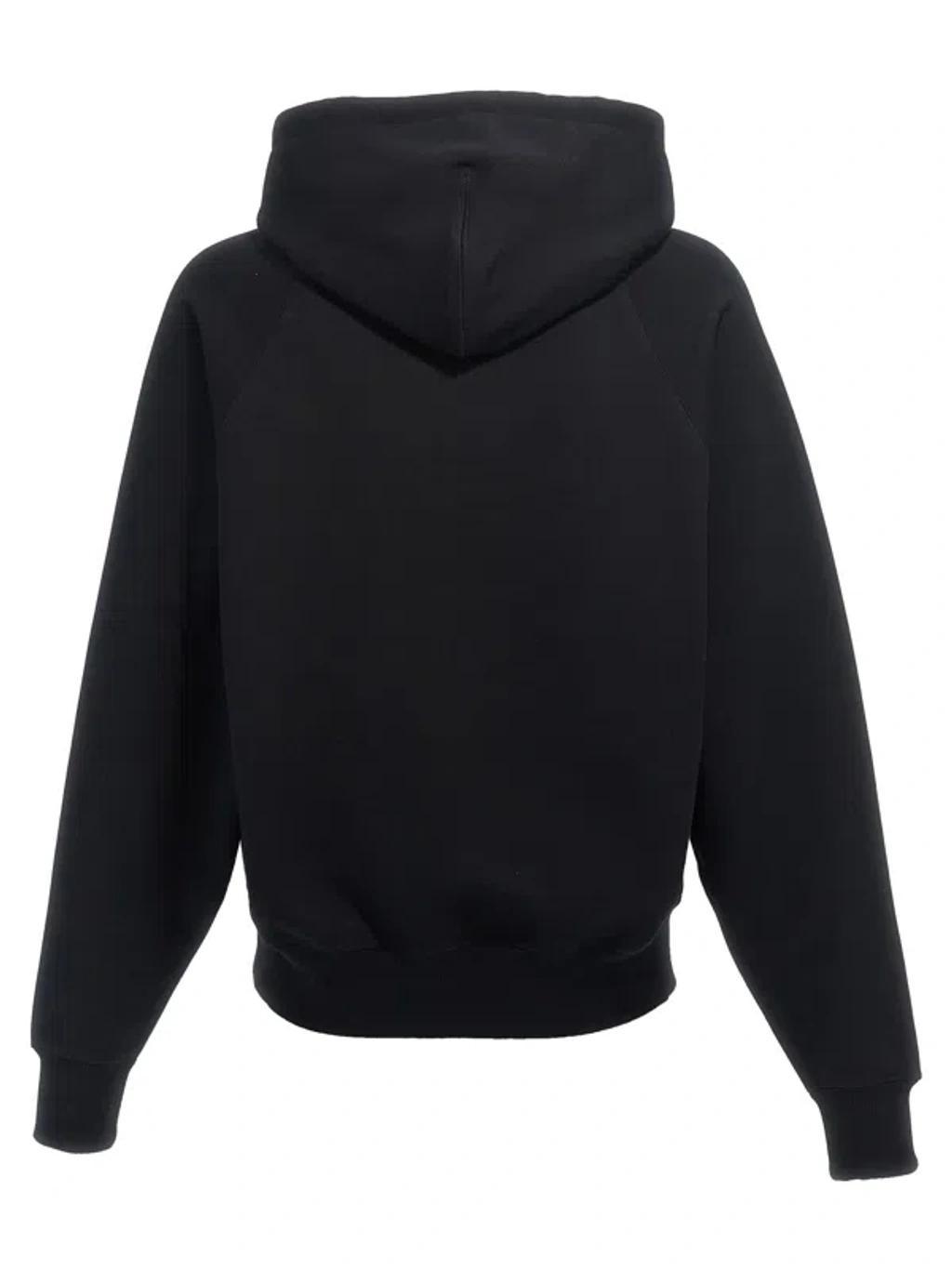 AMI ALEXANDRE MATTIUSSI Cotton Jersey Hoodie In Black Product Image