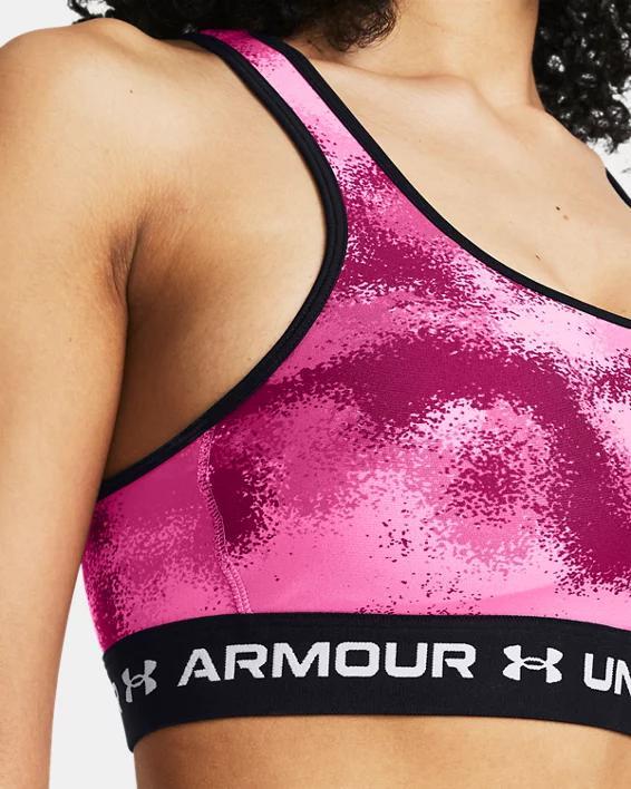 Women's Armour® Mid Crossback Printed Sports Bra Product Image