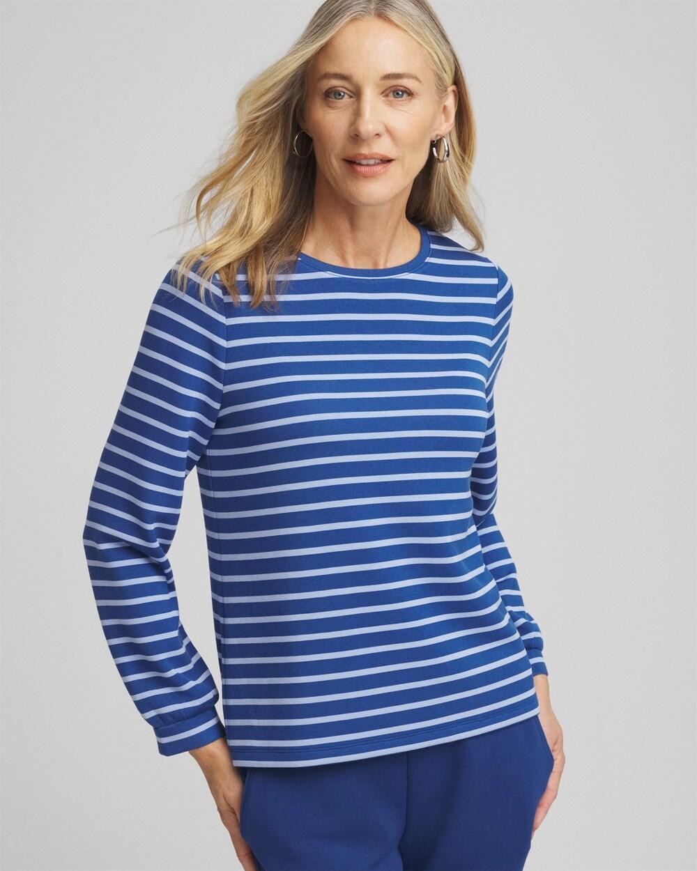 Zenergy® Scuba Striped Top Product Image