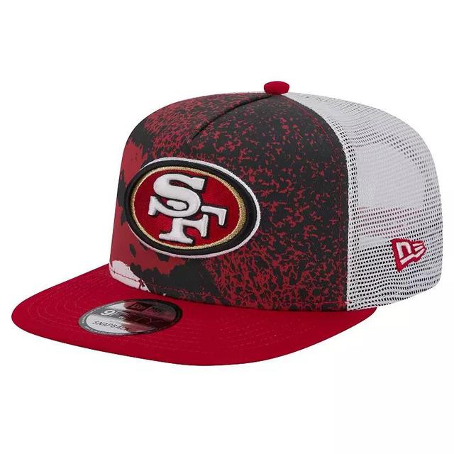 Mens New Era Scarlet San Francisco 49ers Court Sport 9FIFTY Snapback Hat Product Image