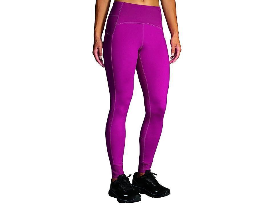 Brooks Momentum Thermal Tights (Dark Mauve) Women's Casual Pants Product Image