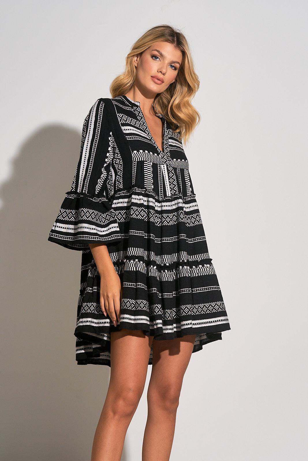 Stripe Sleeved Dress Product Image