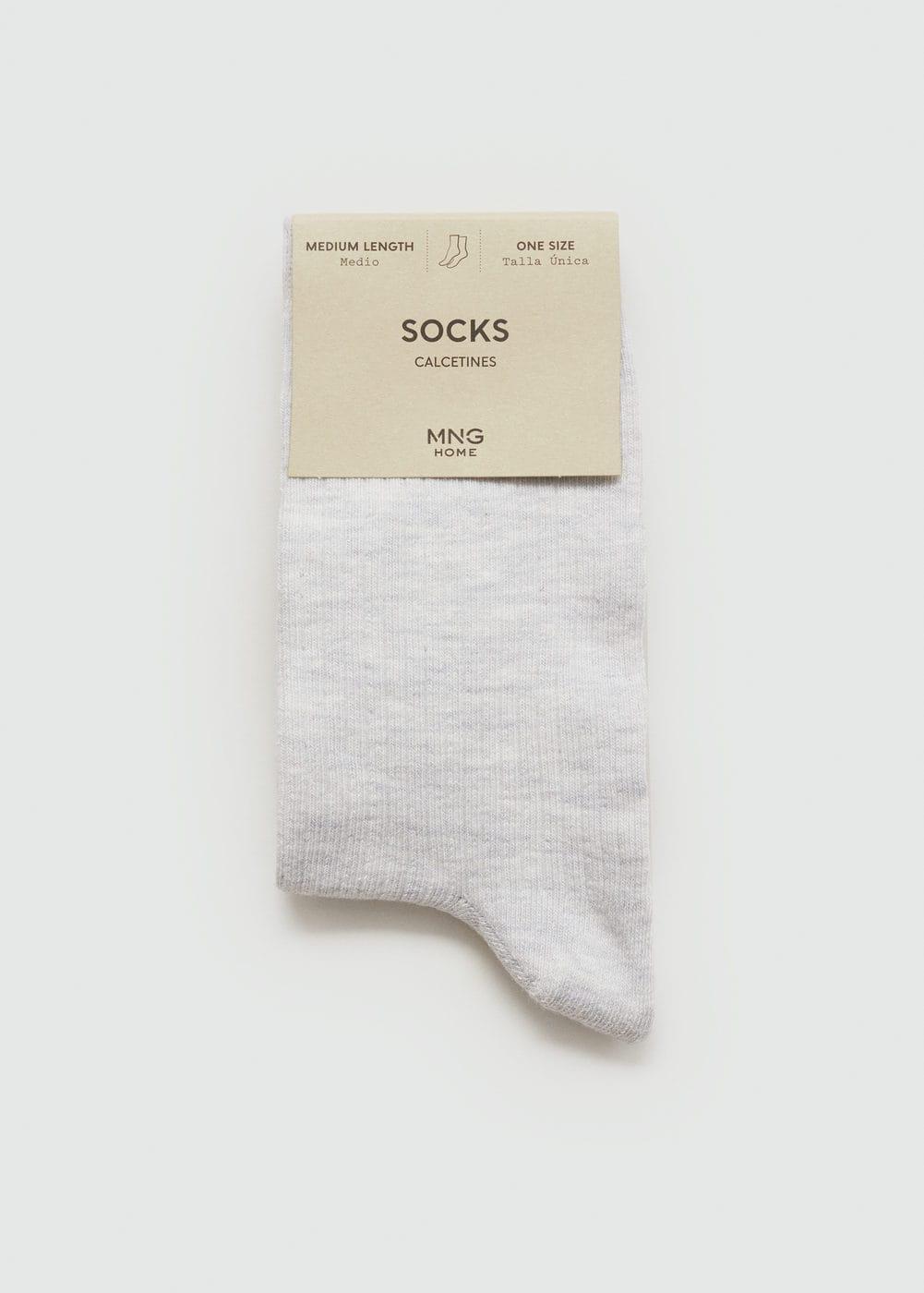 MANGO - 3-pack of ribbed cotton socks - One size - Women Product Image