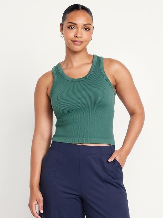 Fitted Seamless Ribbed Tank Top Product Image