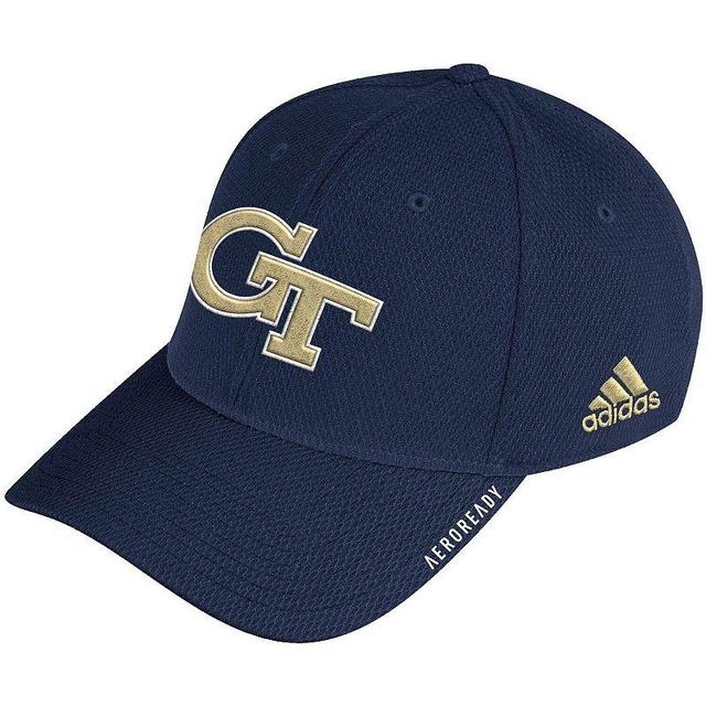 Mens adidas Georgia Tech Yellow Jackets 2021 Sideline Coaches AEROREADY Flex Hat Blue Product Image