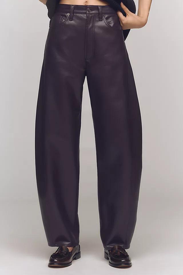 AGOLDE Luna Pieced Leather Barrel Pants Product Image