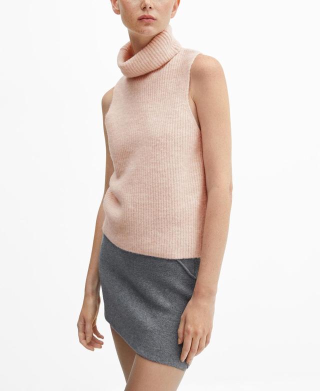 MANGO Sleeveless Turtleneck Sweater Product Image