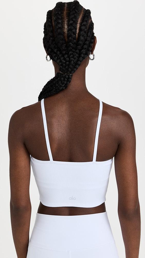 Alo Yoga Goddess Ribbed Cross Crop Top | Shopbop Product Image