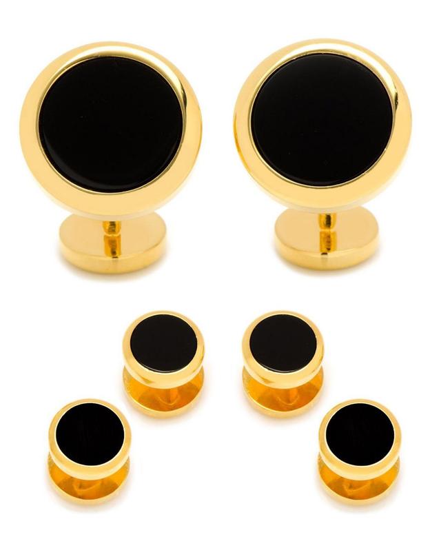 Double-Sided Onyx Mother-of-Pearl Cuff Links Stud Set Product Image