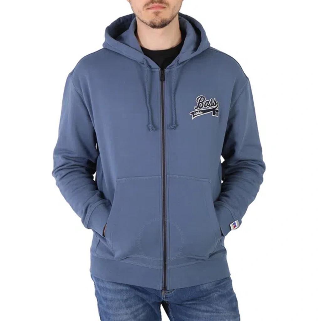 Bright Blue Exclusive Logo Cotton-blend Zip-up Hoodie Product Image