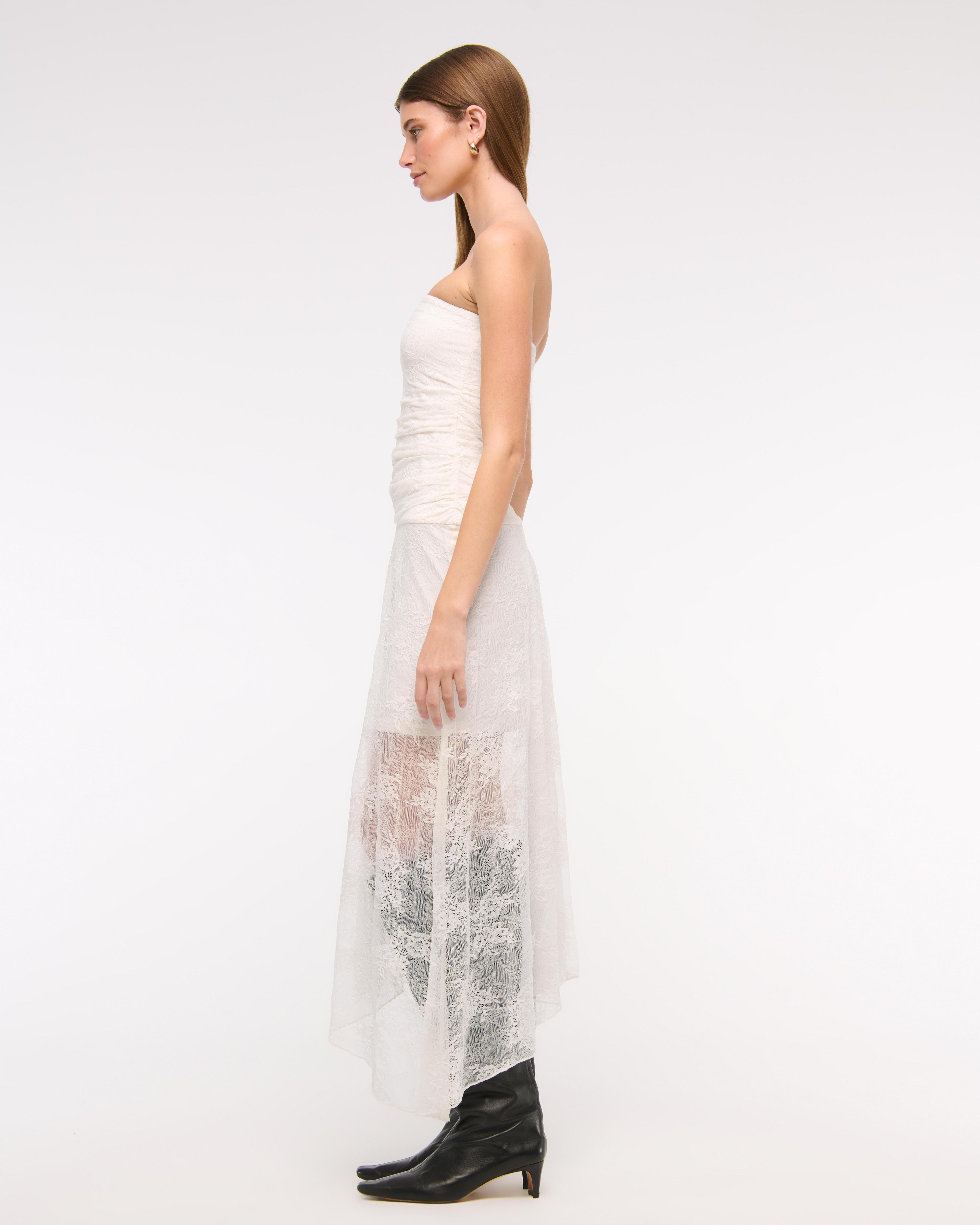 Strapless Lace Midi Dress Product Image