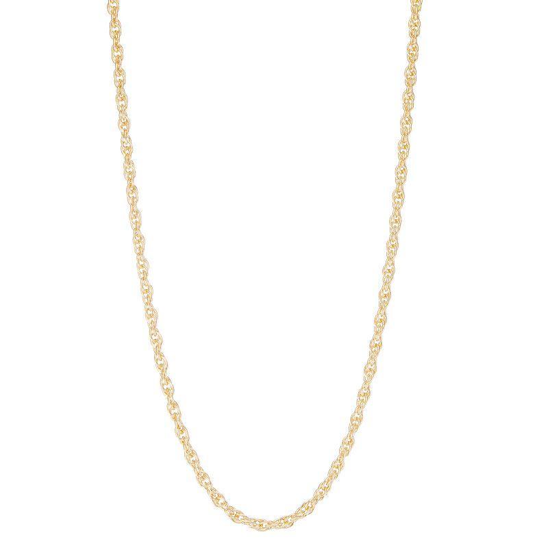 Jordan Blue Mens 14k Gold Filled 4.5 mm Rope Chain Necklace Product Image