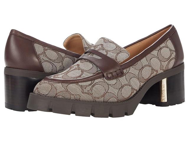 COACH Cora Loafer (Oak/Maple Jacquard) Women's Shoes Product Image