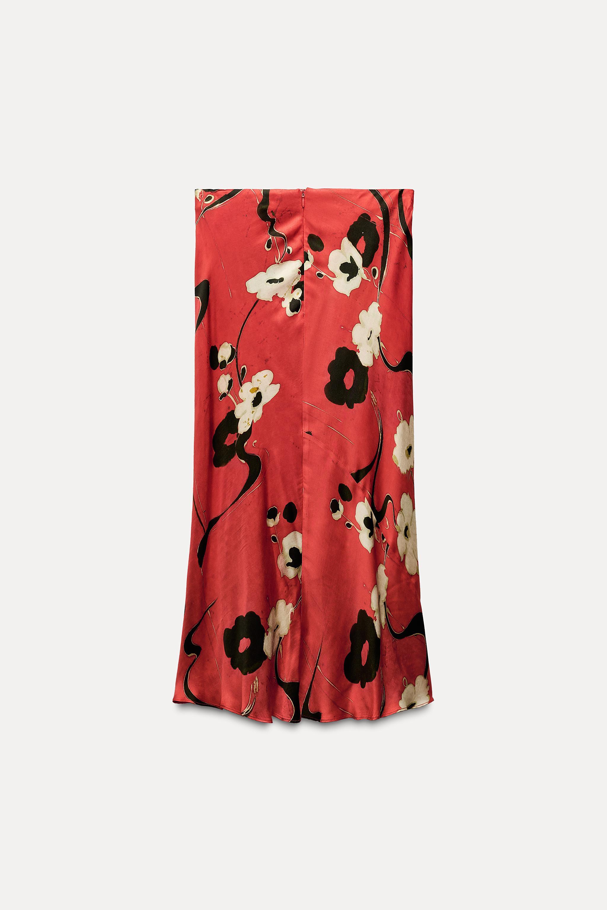 PRINTED MIDI SKIRT ZW COLLECTION Product Image